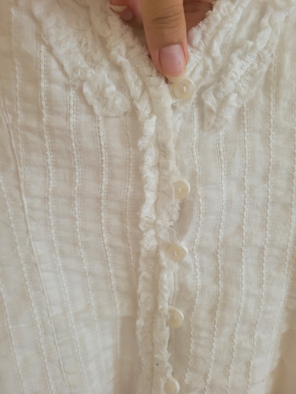 Urban Outfitter Kimchi Blue Leah Puff Sleeve Lace Blouse Top - Picture 6 of 8